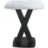 Vernal Square Lamp Table - White, Sintered Stone
