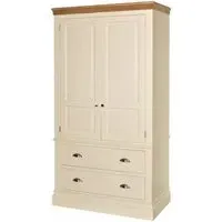 Versailles 2 Door 2 Drawer Double Wardrobe - Ivory