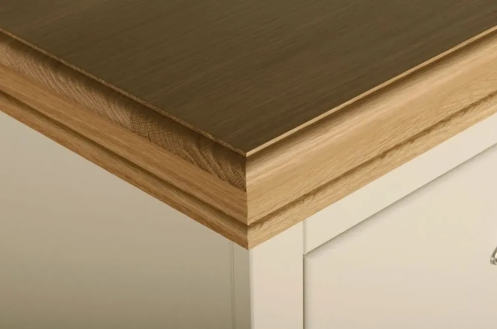 Versailles 2 Drawer Bedside Cabinet - Ivory, Pine