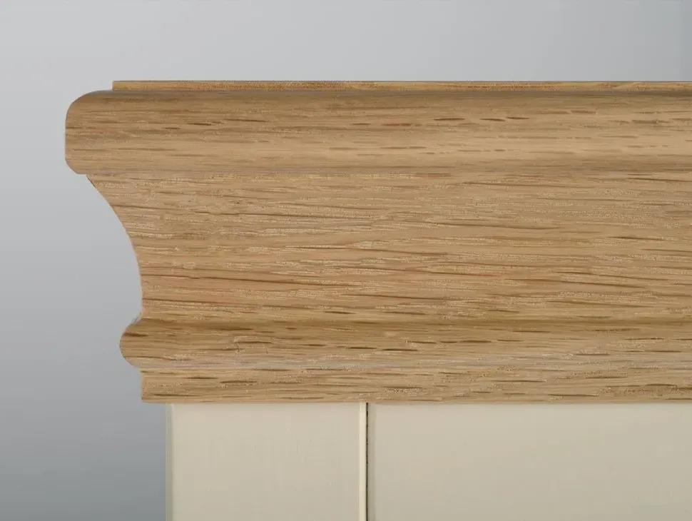 Versailles 2 Drawer Bedside Cabinet - Ivory, Pine