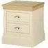 Versailles 2 Drawer Bedside Cabinet - Ivory, Pine