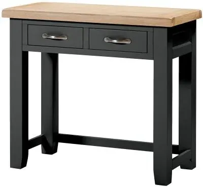 Wilmont 2 Drawer Dressing Table - Raven Black, Oak