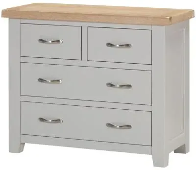 Wilmont 2+2 Drawer Chest - Moon Grey, Oak image