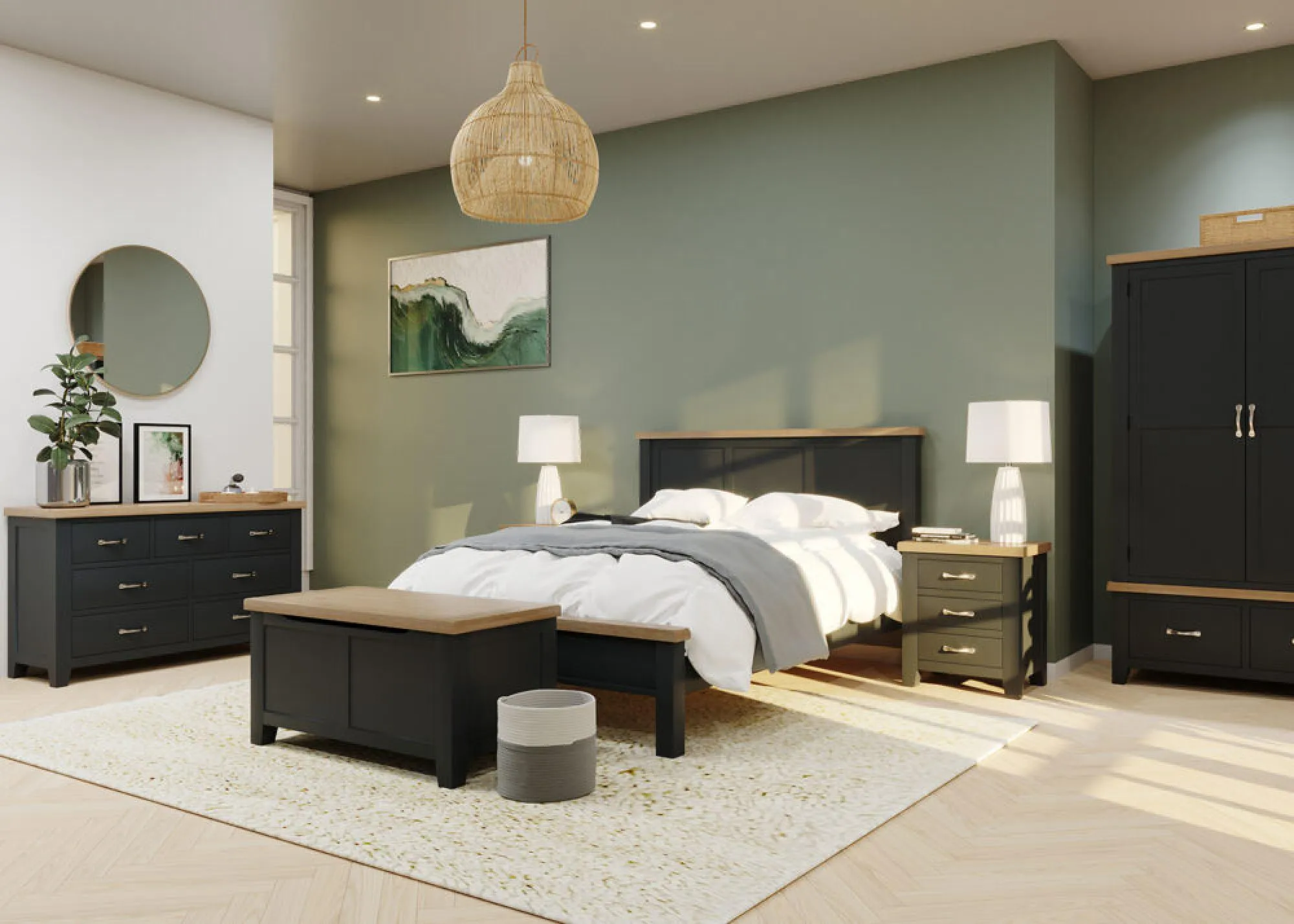 Wilmont 2+3 Drawer Chest - Moon Grey