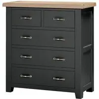 Wilmont 2+3 Drawer Chest - Raven Black