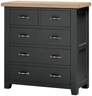Wilmont 2+3 Drawer Chest - Raven Black