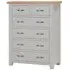 Wilmont 2+4 Drawer Chest - Moon Grey, Oak