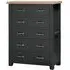 Wilmont 2+4 Drawer Chest - Raven Black, Oak