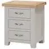 Wilmont 3 Drawer Bedside Cabinet - Moon Grey