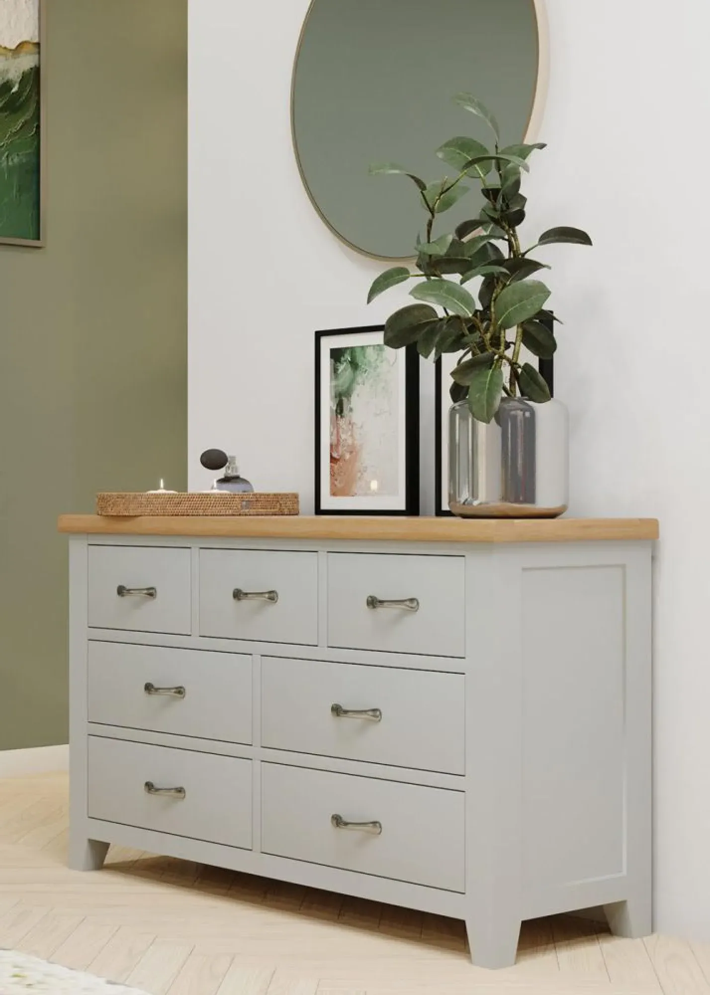 Wilmont 3+4 Drawer Chest - Moon Grey