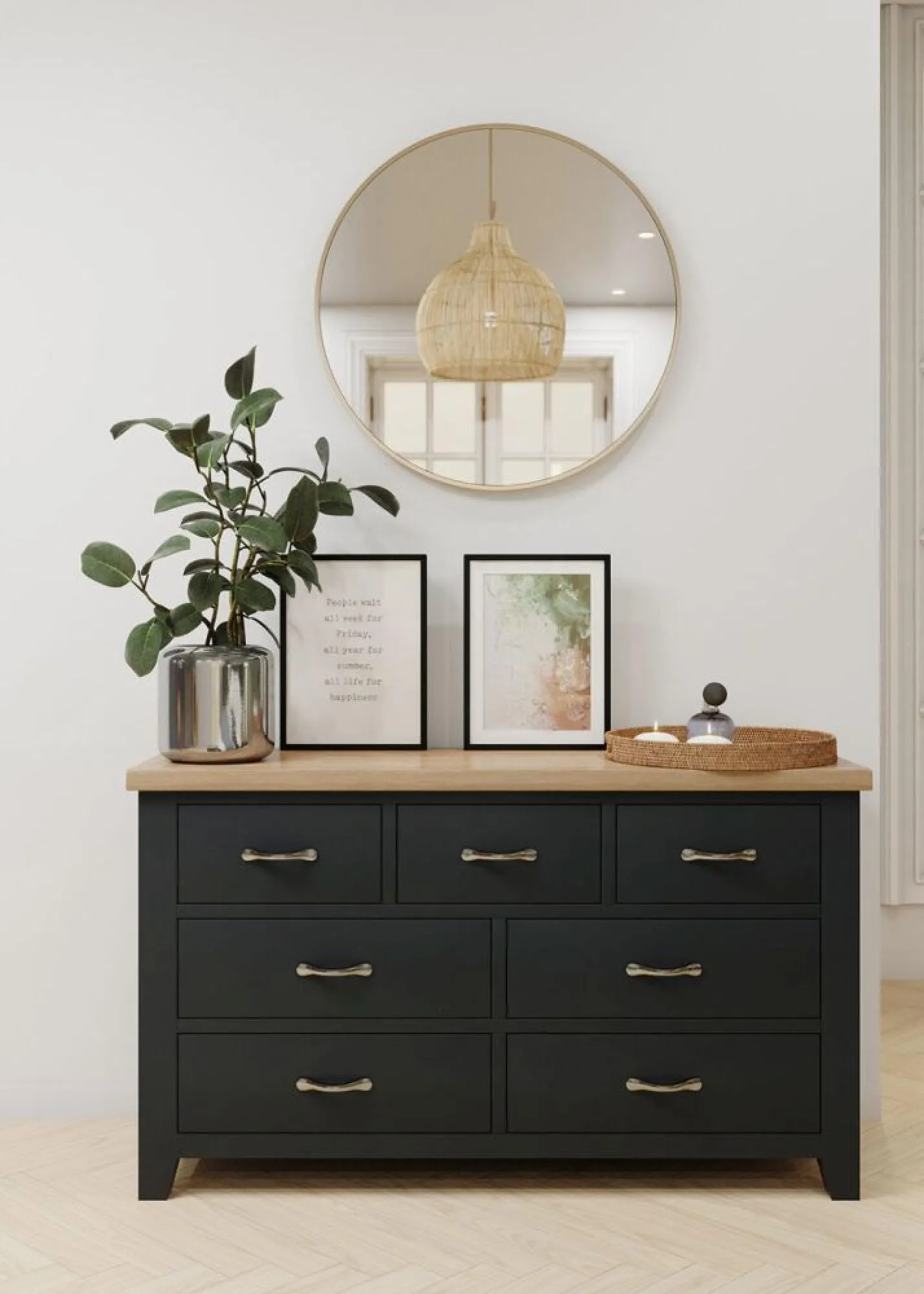 Wilmont 3+4 Drawer Chest - Moon Grey