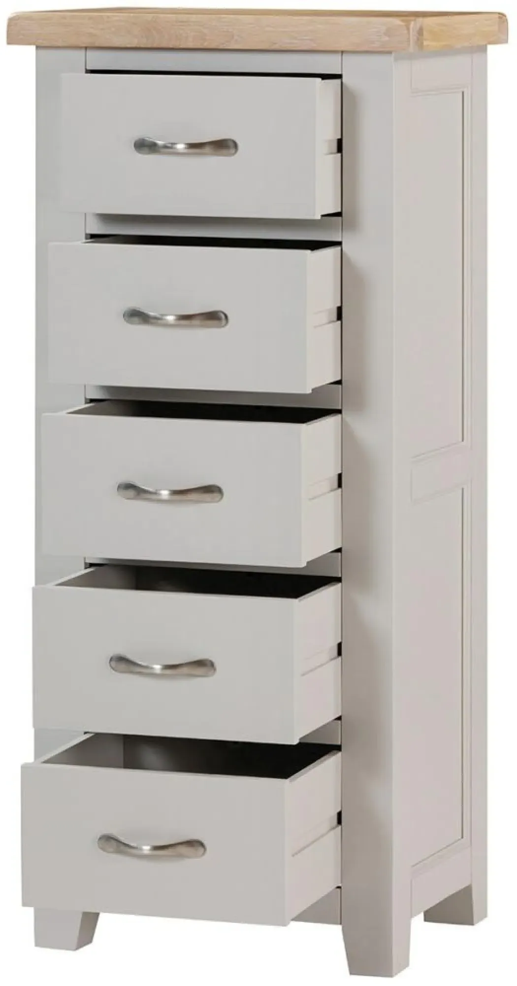 Wilmont 5 Drawer Narrow Chest - Moon Grey