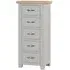 Wilmont 5 Drawer Narrow Chest - Moon Grey
