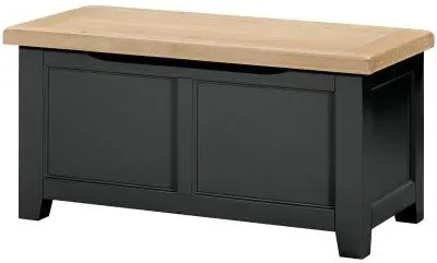Wilmont Blanket Box - Raven Black, Oak