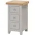 Wilmont Compact 3 Drawer Bedside Cabinet - Moon Grey