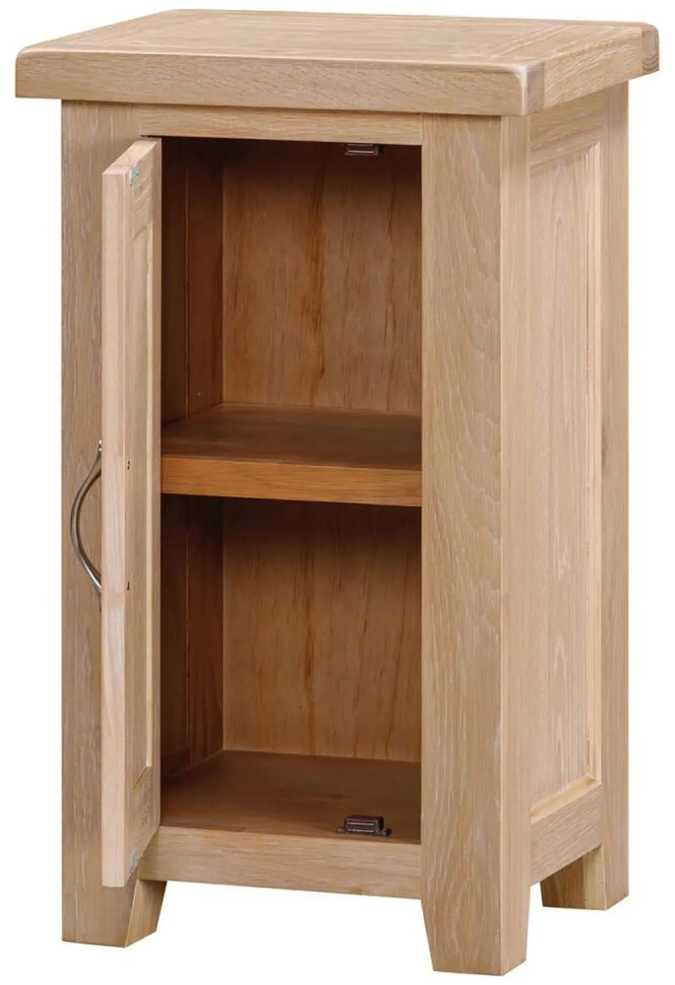 Wilmont Oak 1 Door Hall Cabinet - White, Oak