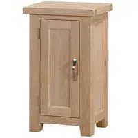 Wilmont Oak 1 Door Hall Cabinet - White, Oak