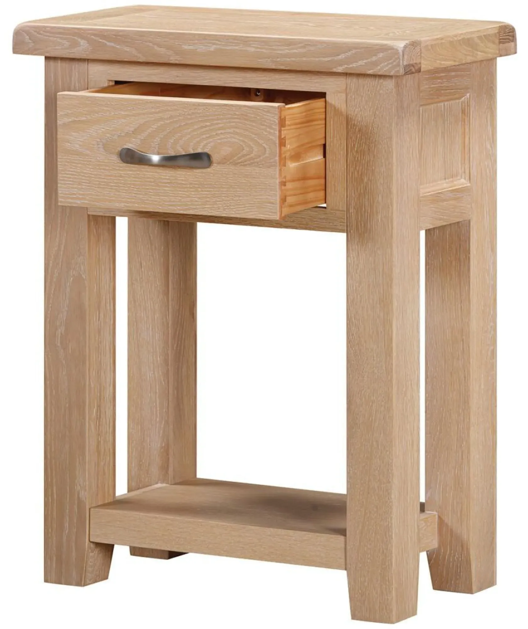Wilmont Oak 1 Drawer Console Table - White, Oak