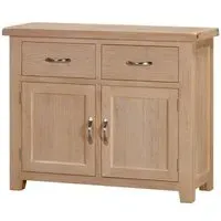 Wilmont Oak 105cm 2 Door Sideboard - Pale White Washed