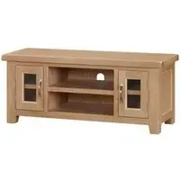 Wilmont Oak 120cm TV Unit with Storage - White