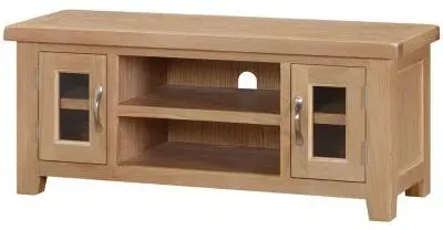 Wilmont Oak 120cm TV Unit with Storage - White