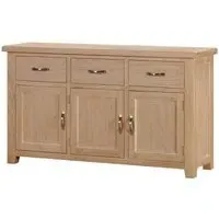 Wilmont Oak 150cm 3 Door Sideboard - Pale White Washed