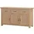 Wilmont Oak 150cm 3 Door Sideboard - Pale White Washed