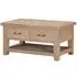 Wilmont Oak 2 Drawer Coffee Table - Pale White Washed, Oak