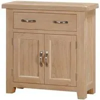 Wilmont Oak 80cm 2 Door Sideboard - Pale White Washed