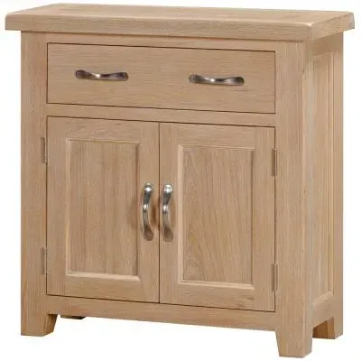Wilmont Oak 80cm 2 Door Sideboard - Pale White Washed