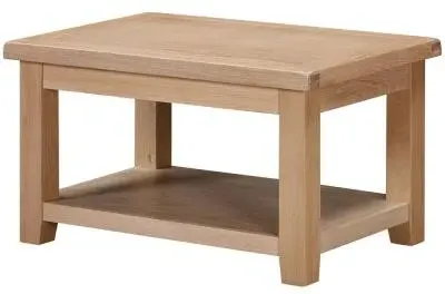 Wilmont Oak 90cm Coffee Table - White, Oak image