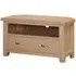 Wilmont Oak Corner TV Unit with Drawer - White