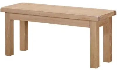 Wilmont Oak Large Dining Bench - Pale White Washed, Oak