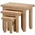 Wilmont Oak Nest of 3 Tables - Pale White Washed