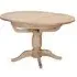 Wilmont Oak Round Extending Dining Table - Pale White Washed