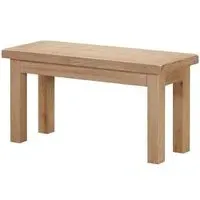 Wilmont Oak Small Dining Bench - Pale White Washed