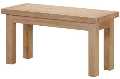 Wilmont Oak Small Dining Bench - Pale White Washed