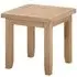 Wilmont Oak Square Lamp Table - White, Oak