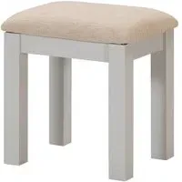 Wilmont Square Dressing Stool - Moon Grey