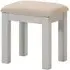 Wilmont Square Dressing Stool - Moon Grey