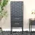 1 Door 2 Drawer Hall Cabinet - Black, Metal
