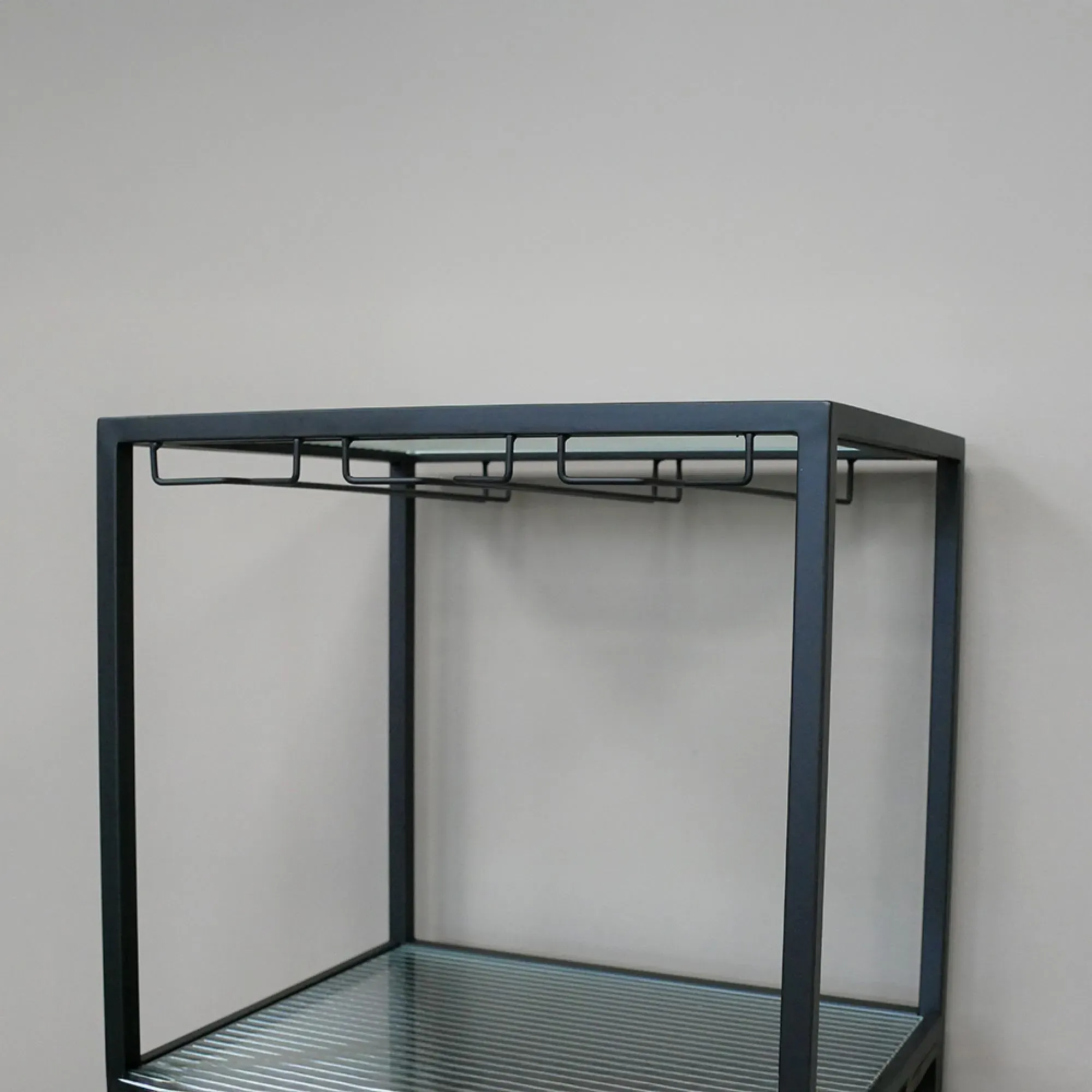 1 Door Wine Cabinet - Black, Metal