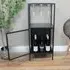 1 Door Wine Cabinet - Black, Metal
