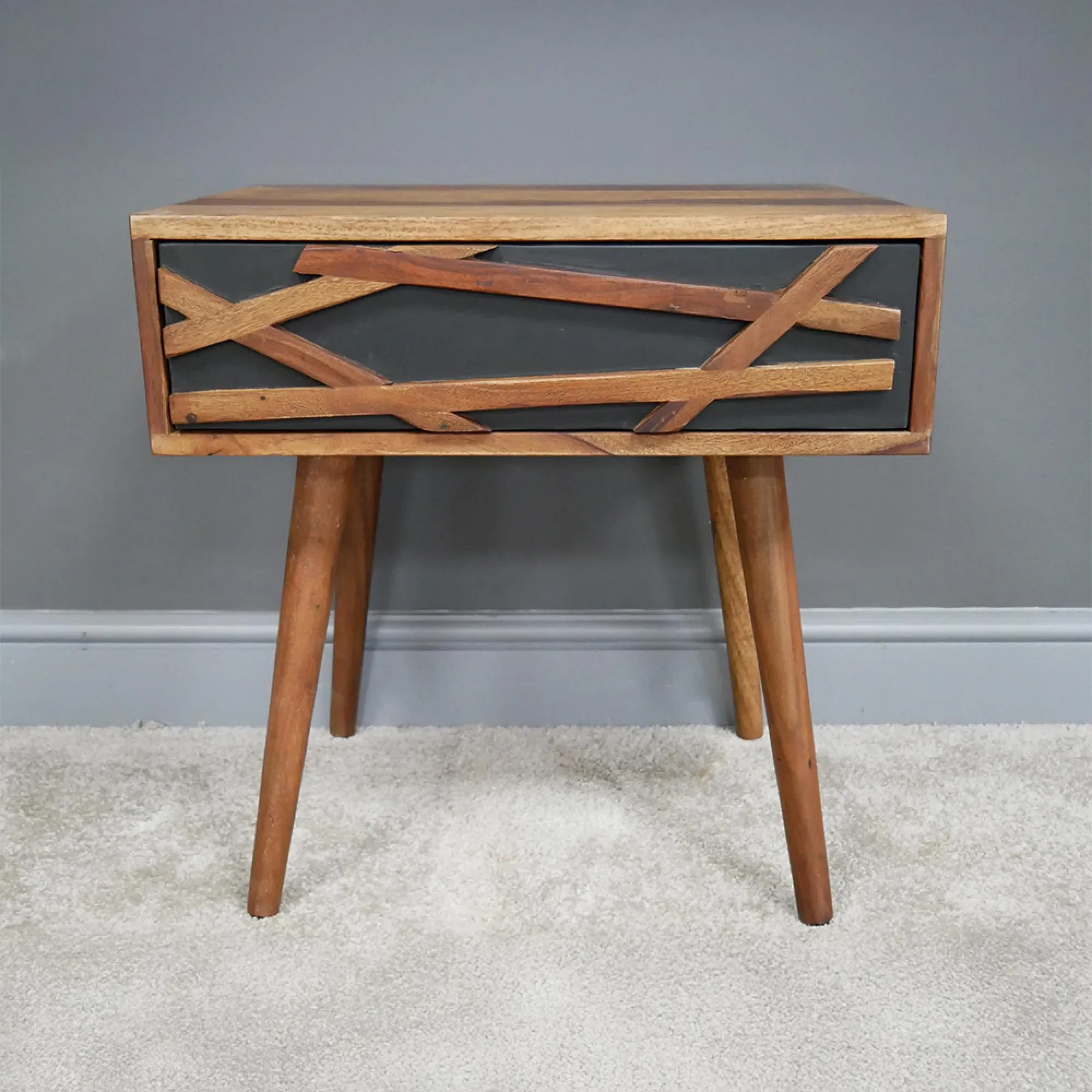 1 Drawer Bedside Cabinet - Sheesham Wood