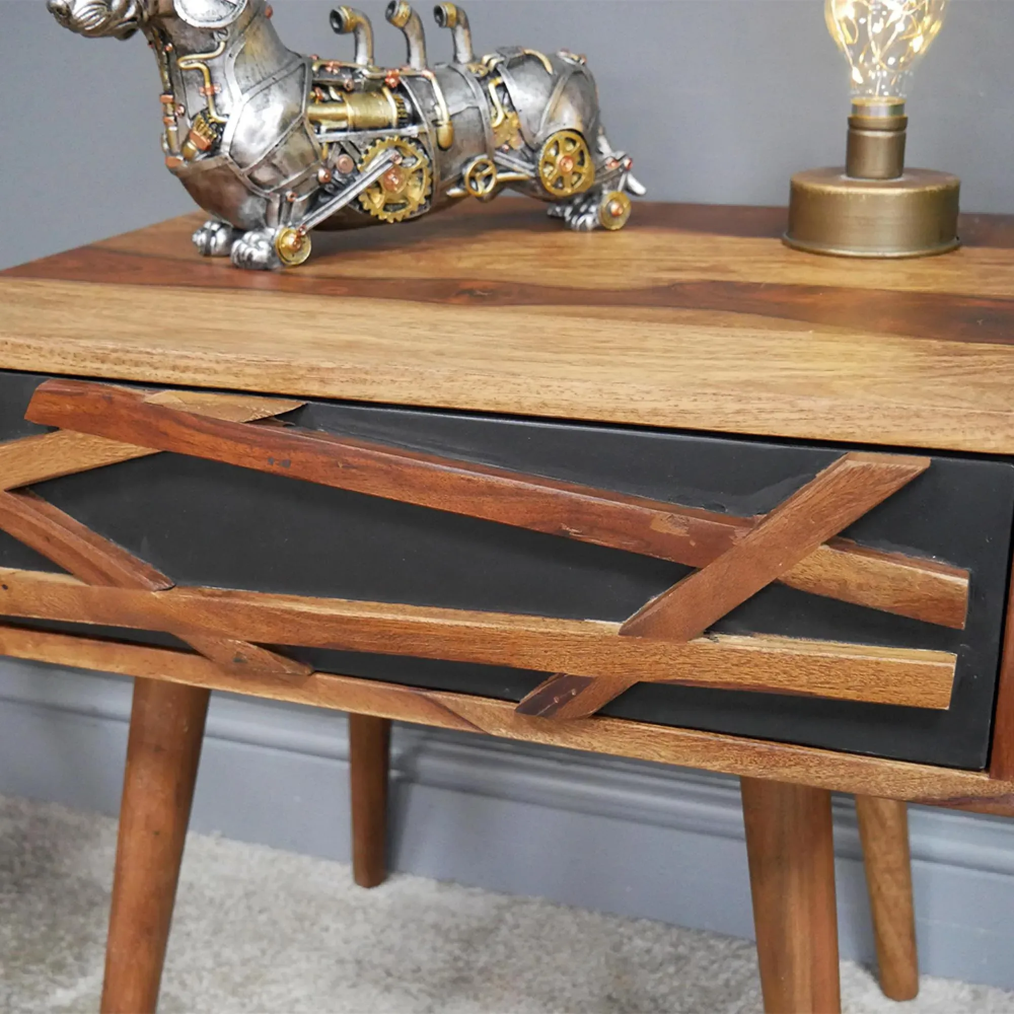 1 Drawer Bedside Cabinet - Sheesham Wood