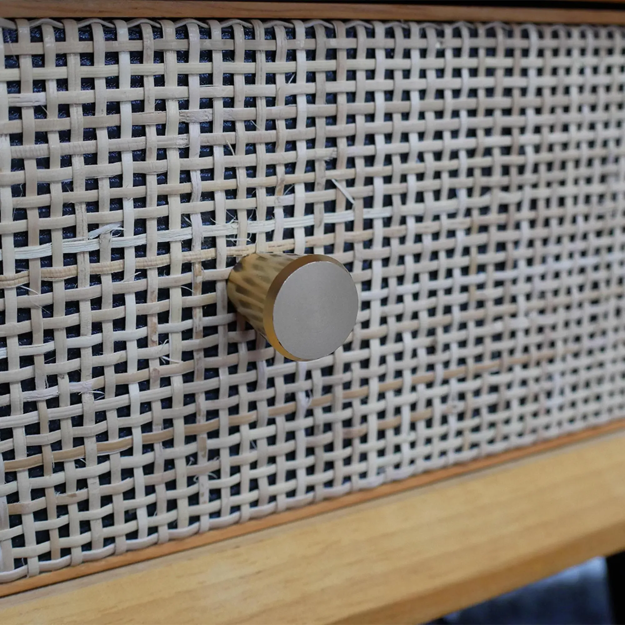 1 Drawer Bedside Cabinet - Wood, Rattan