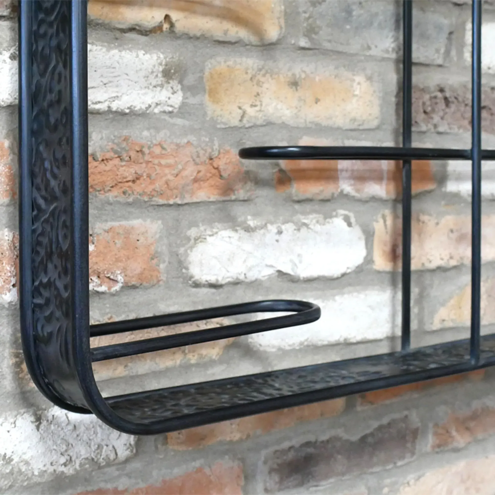 10 Bottle Wine Holder - Black, Metal