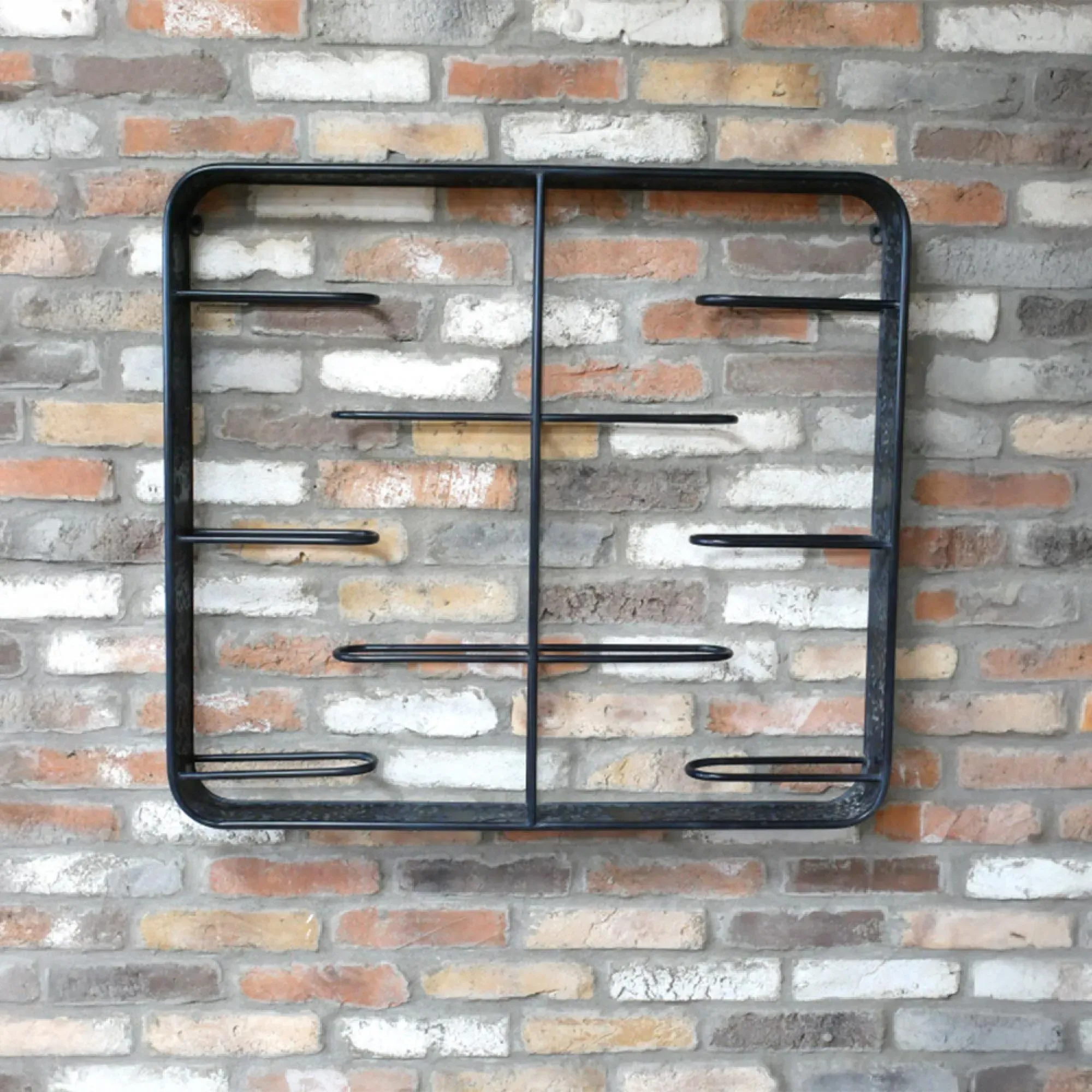 10 Bottle Wine Holder - Black, Metal