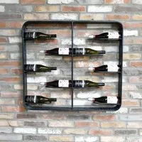 10 Bottle Wine Holder - Black, Metal