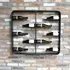 10 Bottle Wine Holder - Black, Metal